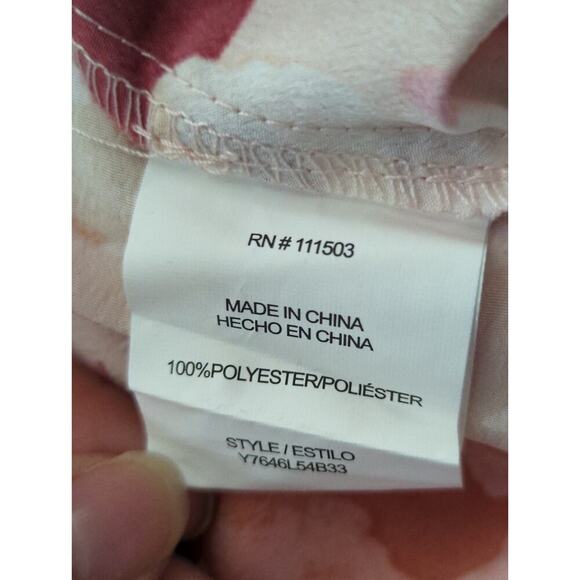 Luxology Floral Button Front Hi Lo Hem Button Down Bohemian Dress Women's L NWT - Picture 10 of 11